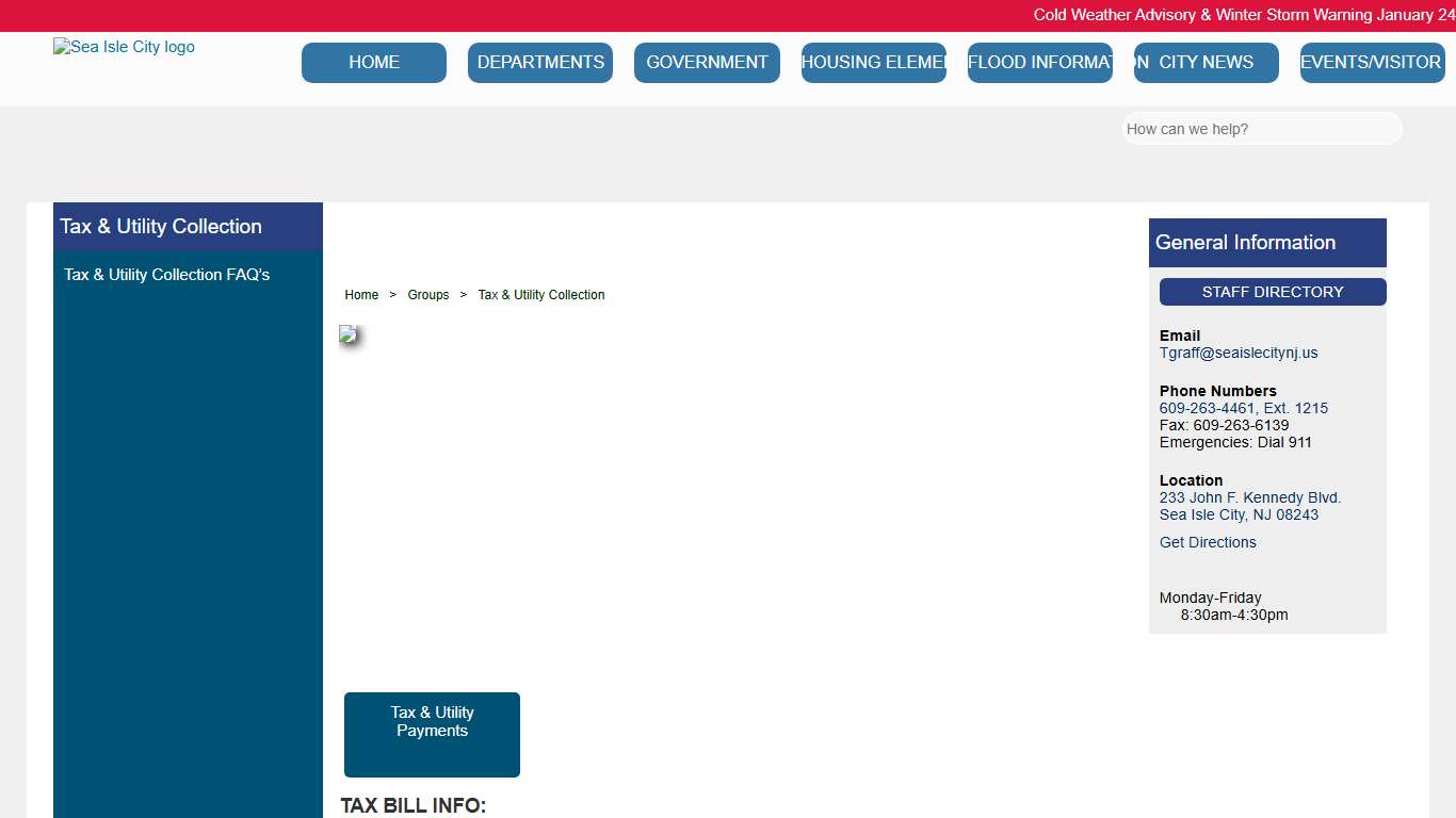 Welcome to the Official Website of Sea isle city, NJ - Tax & Utility Collection